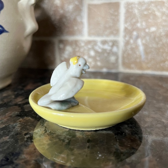 Vintage Wade Porcelain Whimsitrays White Cockatoo Dish / Ashtray / Vessel - Picture 4 of 5